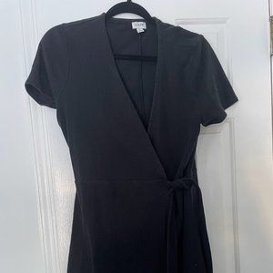 J. Crew Factory Black Wrap Dress